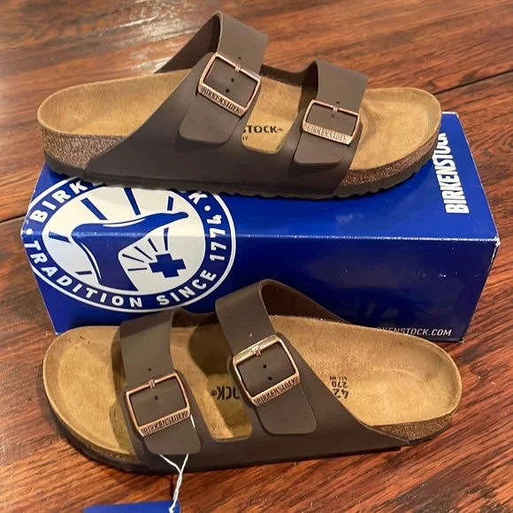 Birkenstock Arizona BS dark brown asst HS - Picture 1 of 4